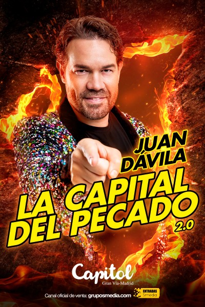 Cartel del espectáculo Juan Dávila - La capital del pecado 2.0